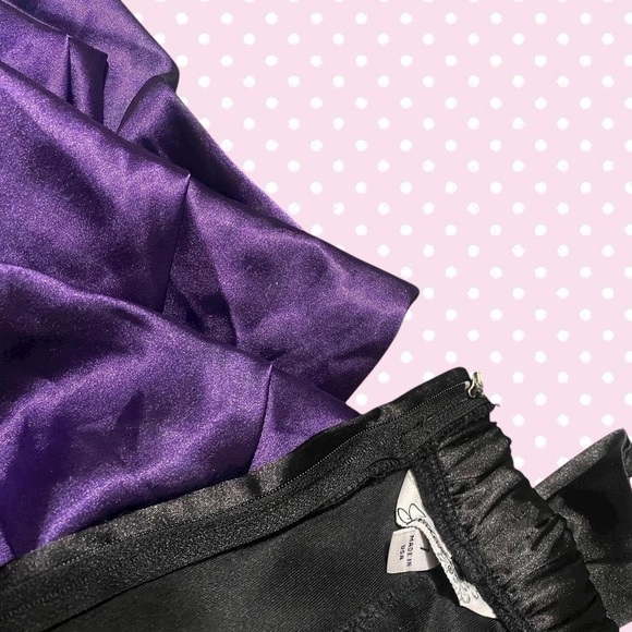 Vintage Y2K Purple & Black Mini Sleeveless Ruffled Dress with Bow Detail - Picture 5 of 6